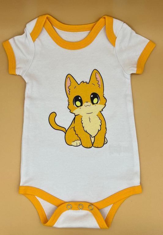 Orange Cat Baby Romper
